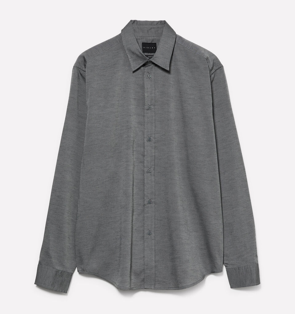 Camicia button down grigio scuro - camicie regular da uomo - Grigio Scuro | Sisley image number 1
